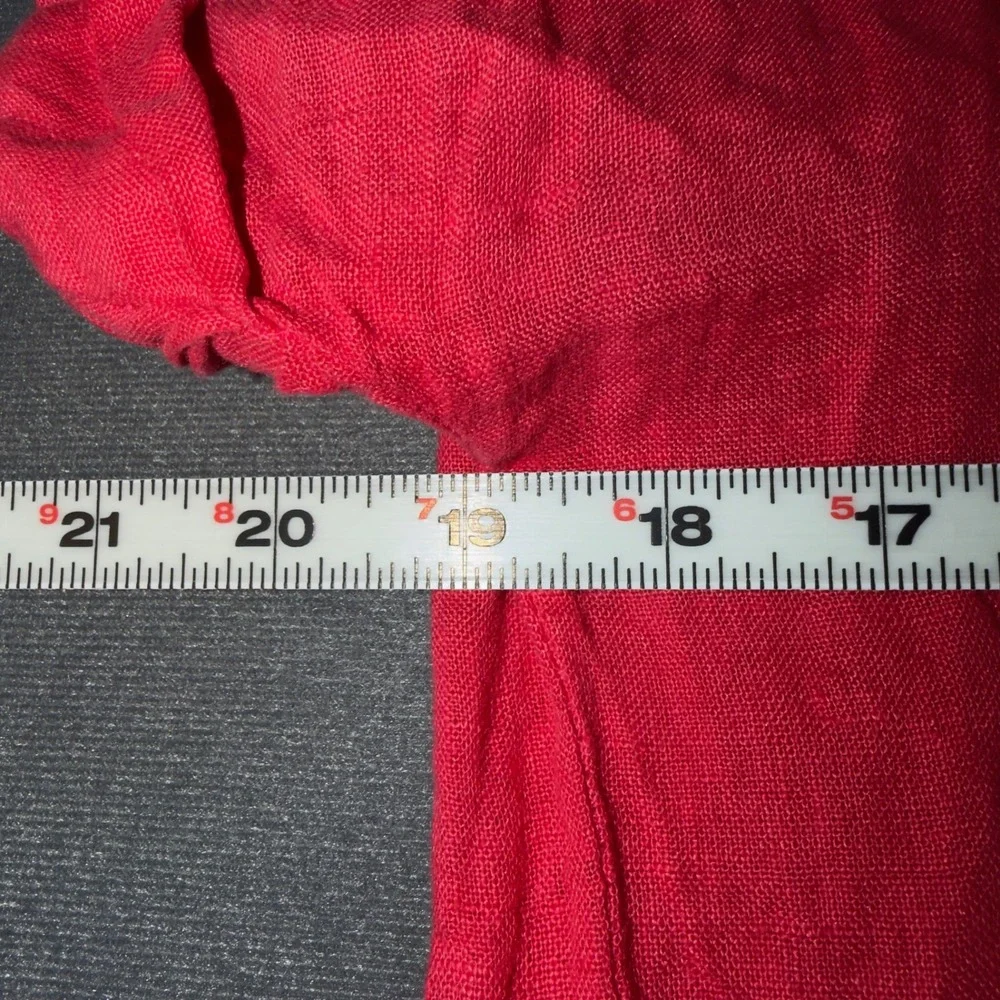 Francesca Bettini Hot Pink Linen V-Neck Maxi Dress Made in Italy 19A625 Womens S